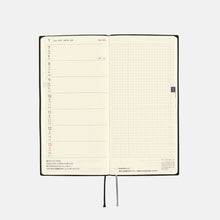 Load image into Gallery viewer, Hobonichi 2025 Weeks White Line: Black JPN Apr Start
