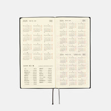 Load image into Gallery viewer, Hobonichi 2025 Weeks White Line: Black JPN Apr Start
