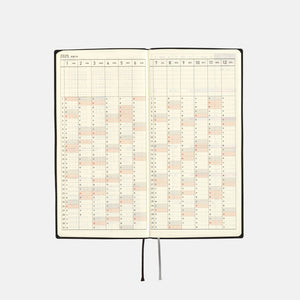 Hobonichi 2025 Weeks White Line: Black JPN Apr Start