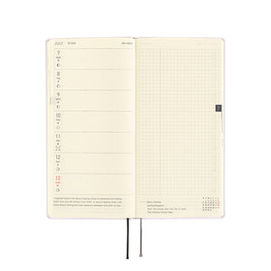 Hobonichi 2025 Weeks Paper Series: Platinum White JPN Apr Start
