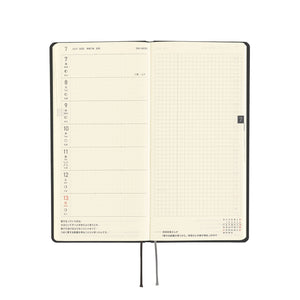Hobonichi 2025 Weeks Paper Series: Black Gingham JPN Apr Start