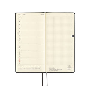 Hobonichi 2025 Weeks Paper Series: Black Gingham JPN Apr Start