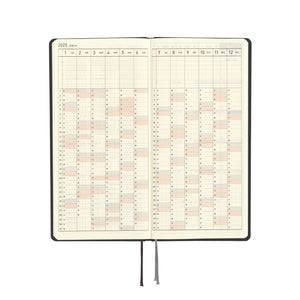 Hobonichi 2025 Weeks Paper Series: Black Gingham JPN Apr Start