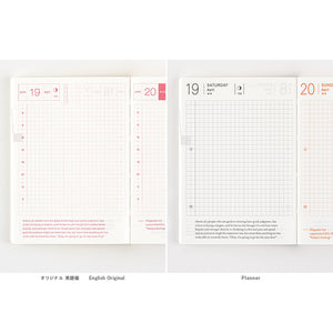 Hobonichi 2025 Planner Techo A6 Monday English Book