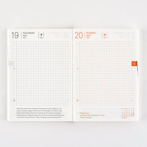 Hobonichi 2025 Planner Techo A6 Monday English Book