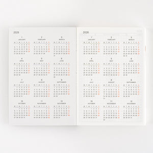 Hobonichi 2025 Planner Techo A6 Monday English Book