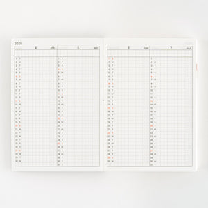 Hobonichi 2025 Planner Techo A6 Monday English Book