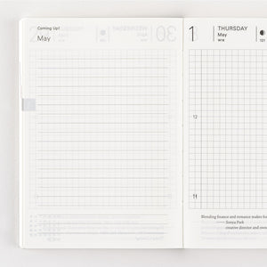 Hobonichi 2025 Planner Techo A6 Monday English Book