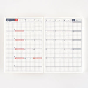 Hobonichi 2025 Planner Original A6 JPN April Monday Start