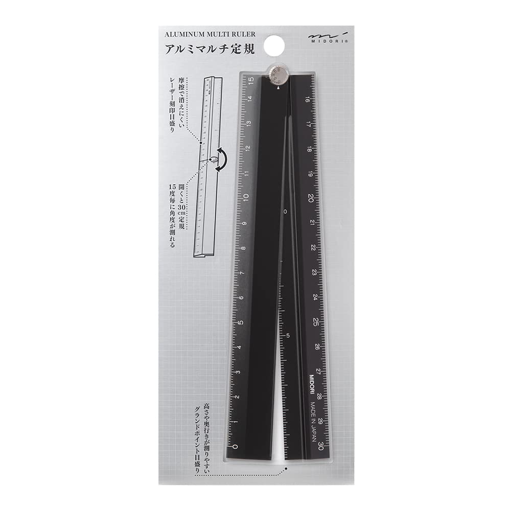 Midori Aluminium Multi Ruler 30 cm