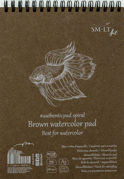 SMLT ART Brown Watercolour Pad A4