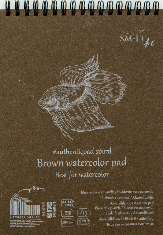 SMLT ART Brown Watercolour Pad A4