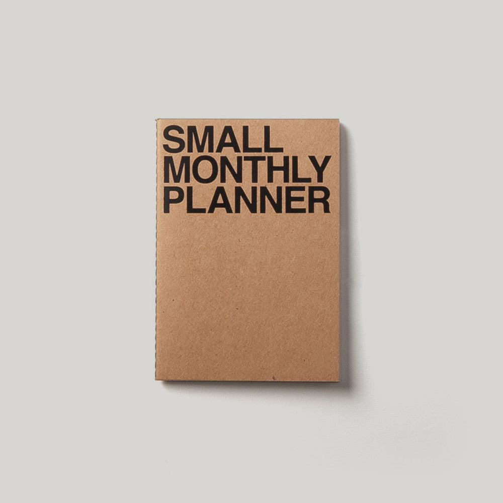 JStory Monthly Planner Small Kraft/Black