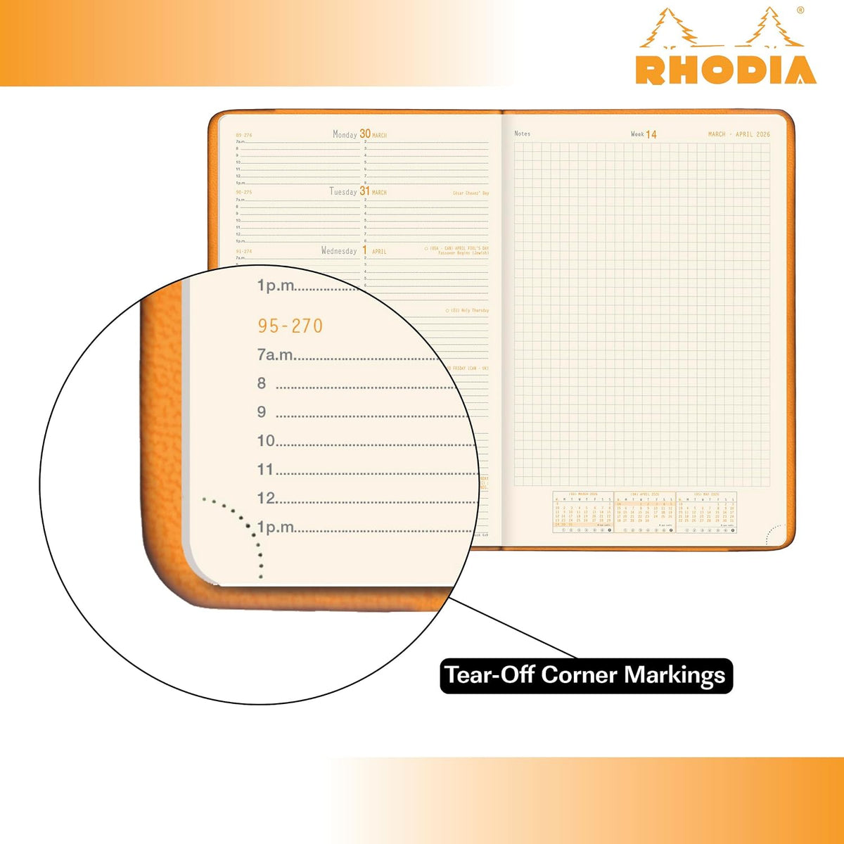 Rhodia Planner 2027 A5 Horizontal Grid