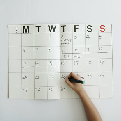 JStory Monthly Planner Big Kraft/Black