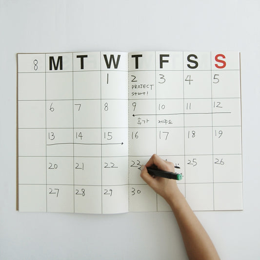 JStory Monthly Planner Big Kraft/Black