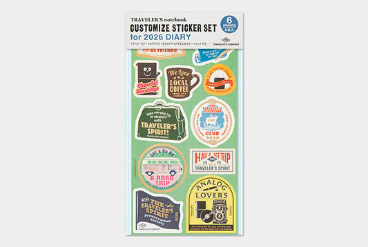 TRC Traveler's Notebook 2026 Customized Sticker Set Regular