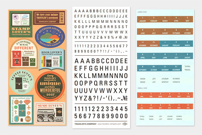 Traveler's Notebook 2027 Customized Stickers Set