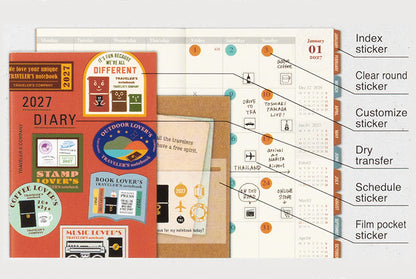Traveler's Notebook 2027 Customized Stickers Set
