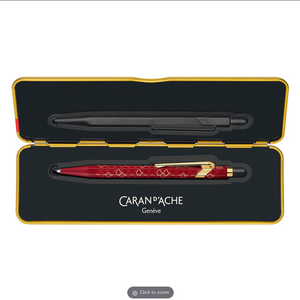 Caran D’Ache 849 Ballpoint Pen Dragon Red with Tin