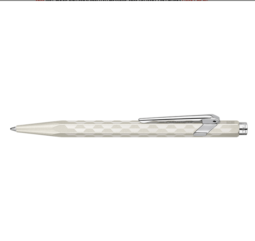 Caran D'Ache Special Edition 849 Metal Ballpoint Alpine Frost White