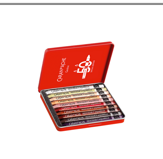 Caran D’Ache NEOCOLOR™ II Aquarelle Pastels 50 Years Portrait  (10)