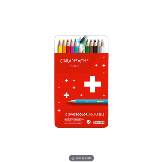 Caran D’Ache Colour Pencils Swisscolor Aqauarelle tin of 12