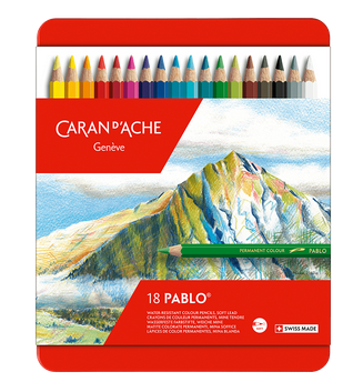 Caran D’Ache Colour Pencils Pablo, box of 18
