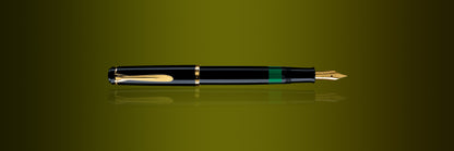 Pelikan Classic Fountain Pen M200  Black 24KT Plated Steel  F