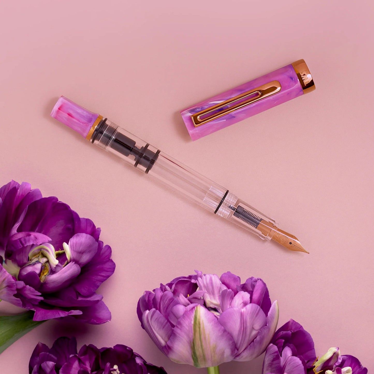 TWSBI ECO Fountain Pen Fluorite Purple w/Bronze