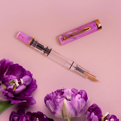 TWSBI ECO Fountain Pen Fluorite Purple w/Bronze