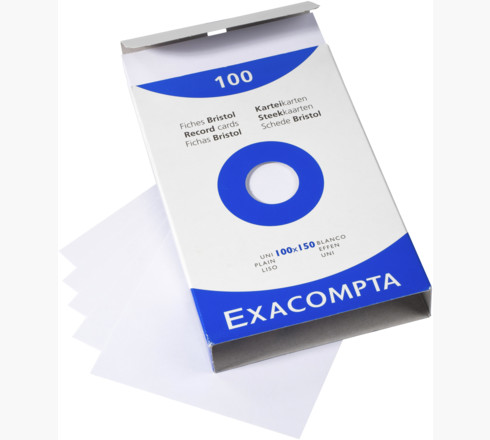 Exacompta Bristol Cards 100x150