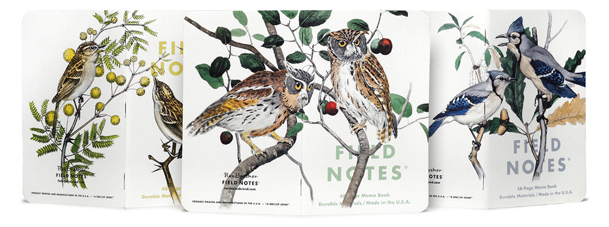 Field Notes Memo Books: Birds and Trees of North Ameica: Pack A - Owl (3)