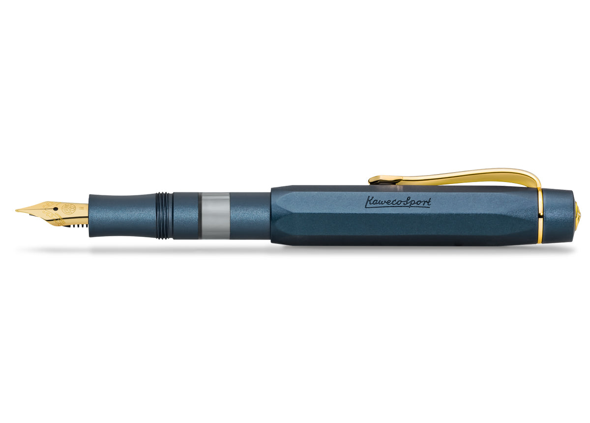 Kaweco Piston Sport AL Navy/Gold Fountain Pen