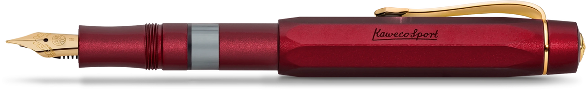 Kaweco Piston Sport AL Solo Bordeaux/Gold Fountain Pen