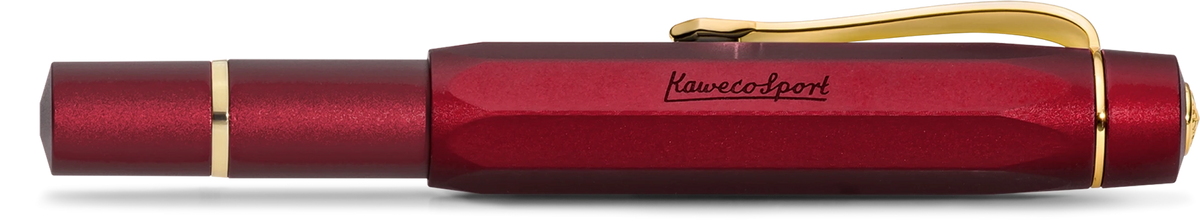 Kaweco Piston Sport AL Solo Bordeaux/Gold Fountain Pen