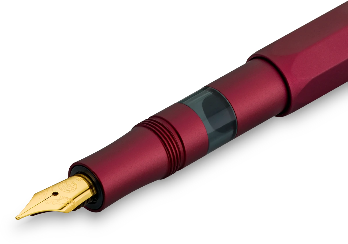 Kaweco Piston Sport AL Solo Bordeaux/Gold Fountain Pen