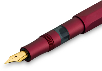 Kaweco Piston Sport AL Solo Bordeaux/Gold Fountain Pen