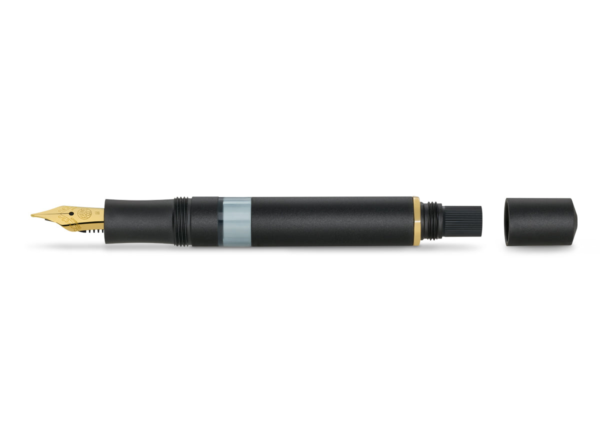 Kaweco Piston Sport AL Black/Gold Fountain Pen