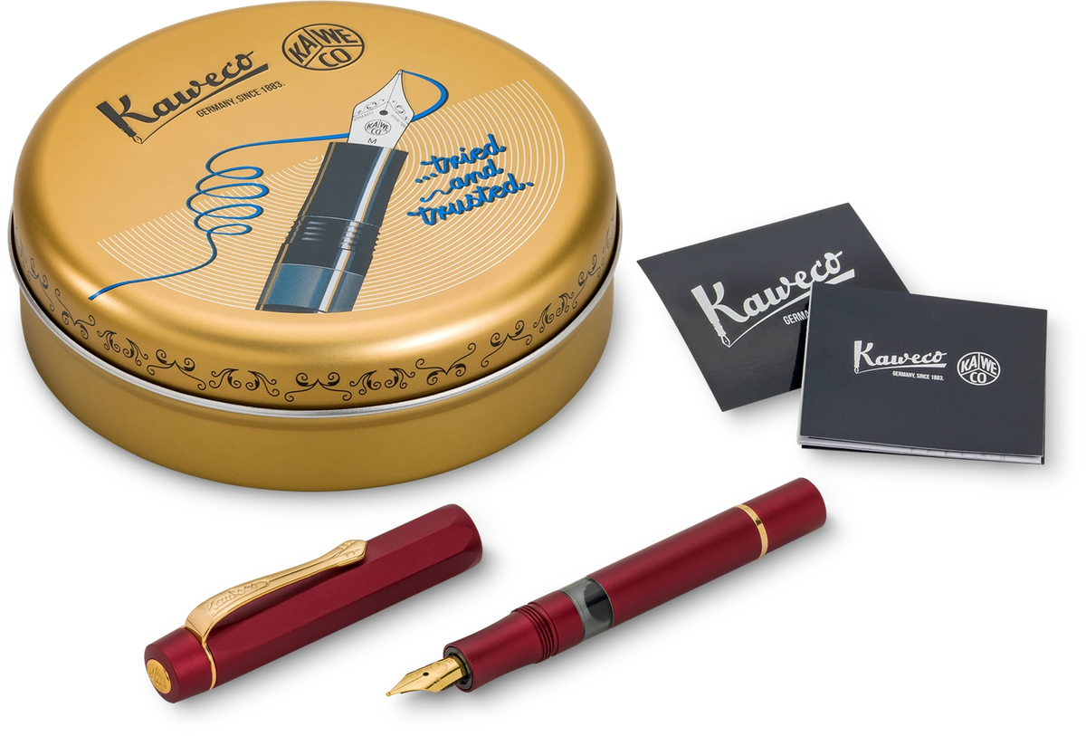 Kaweco Piston Sport AL Solo Bordeaux/Gold Fountain Pen