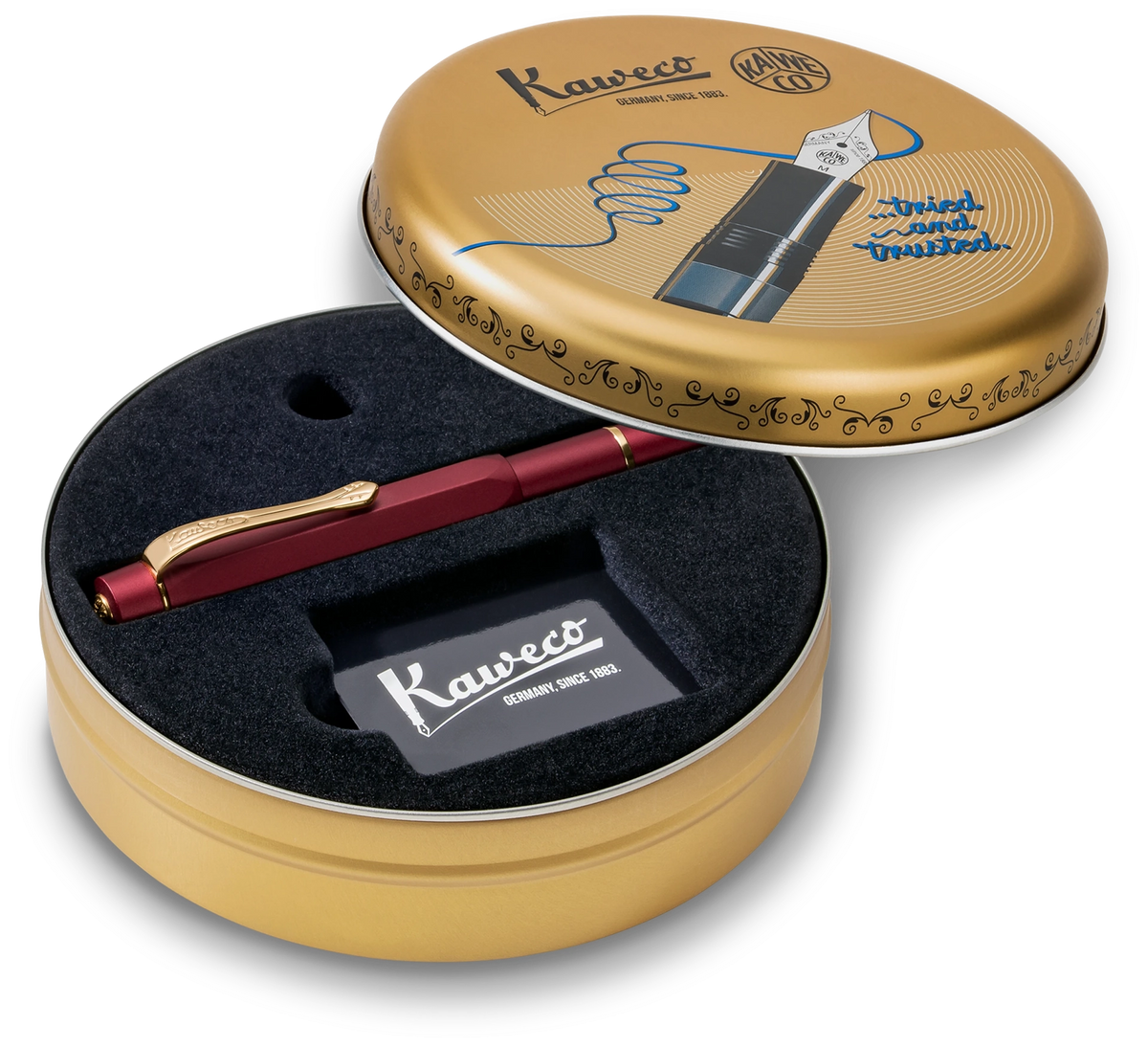 Kaweco Piston Sport AL Solo Bordeaux/Gold Fountain Pen
