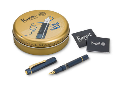 Kaweco Piston Sport AL Navy/Gold Fountain Pen