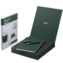 Load image into Gallery viewer, Lamy 2000 Notebook/Fountain Pen 14 KT F Pine Green Set Limited Edition
