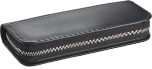 Lamy Zippered Leather Double Pen Case, Black
