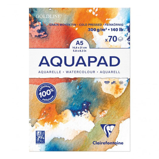Clairefontaine Cold Pressed Watercolour Paper Pad A5 300G