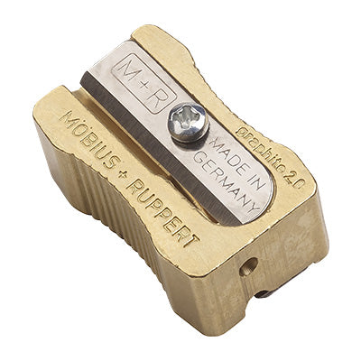 M+R MINOFIX, brass sharpener, double, for ø 2 mm and 3,2 mm lead pointer