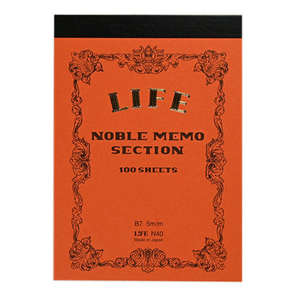 LIFE Noble Memopad B7 Grid Red