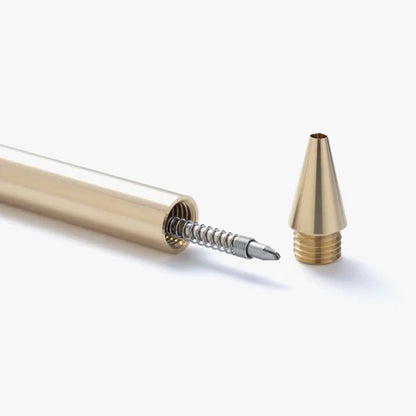Kakimori Mass Ballpoint Pen w/stand Brass