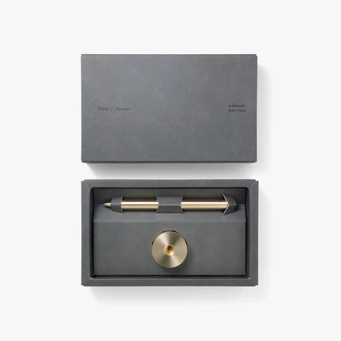Kakimori Mass Ballpoint Pen w/stand Brass