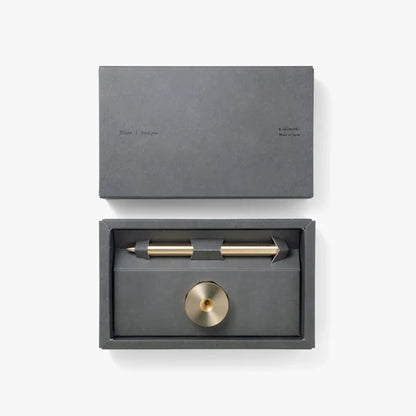 Kakimori Mass Ballpoint Pen w/stand Brass